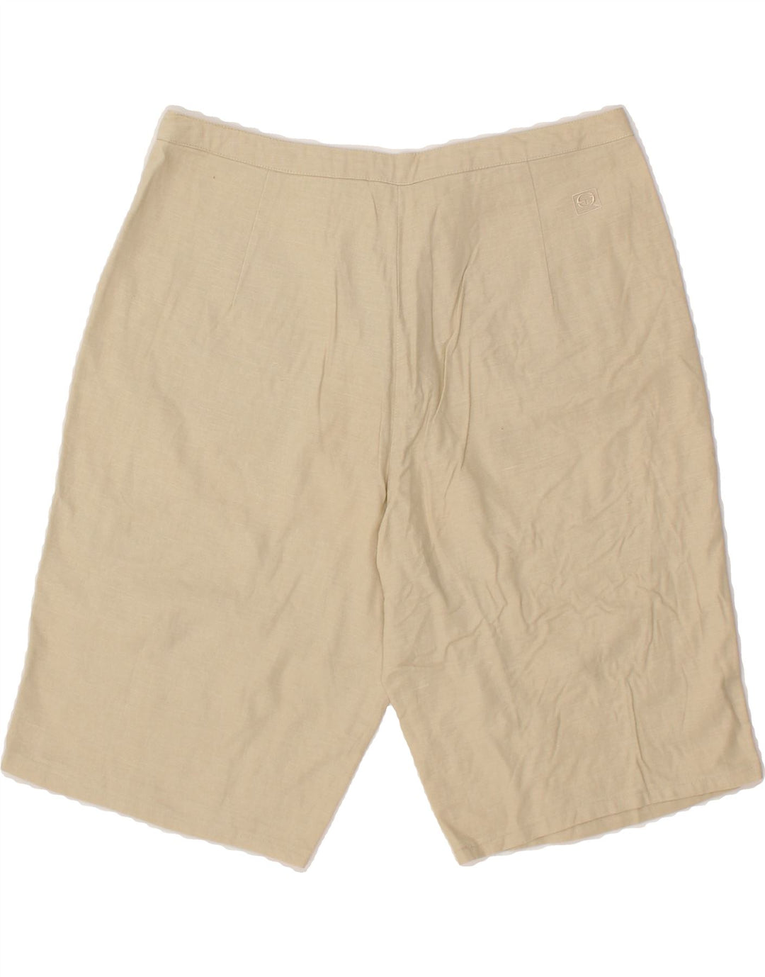 SERGIO TACCHINI Womens Casual Shorts IT 46 Large W32 Beige Linen Vintage Sergio Tacchini and Second-Hand Sergio Tacchini from Messina Hembry 