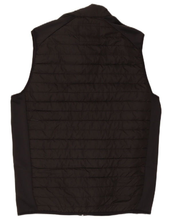 Męska wyściełana kamizelka Jack & Jones UK 40, duża, czarna, z blokami kolorów, poliester