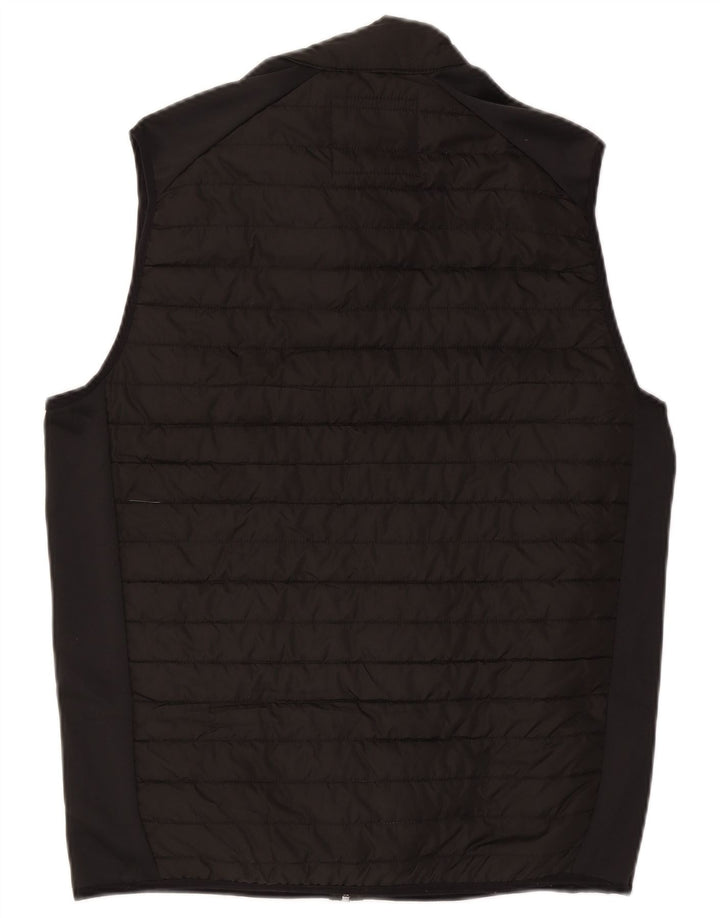 Męska wyściełana kamizelka Jack & Jones UK 40, duża, czarna, z blokami kolorów, poliester