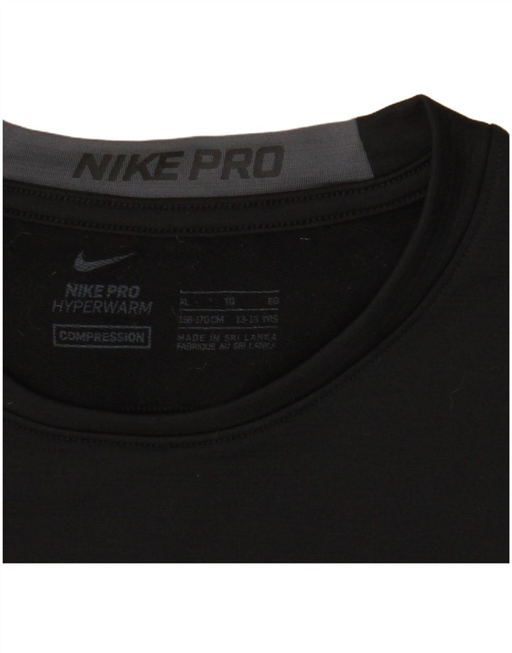 Chłopięca koszulka z grafiką Nike z długim rękawem, 13-14 lat, XL, czarna