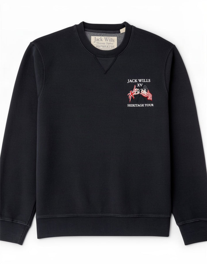 Męska bluza z grafiką Jack Wills, średnia, granatowa, bawełniana