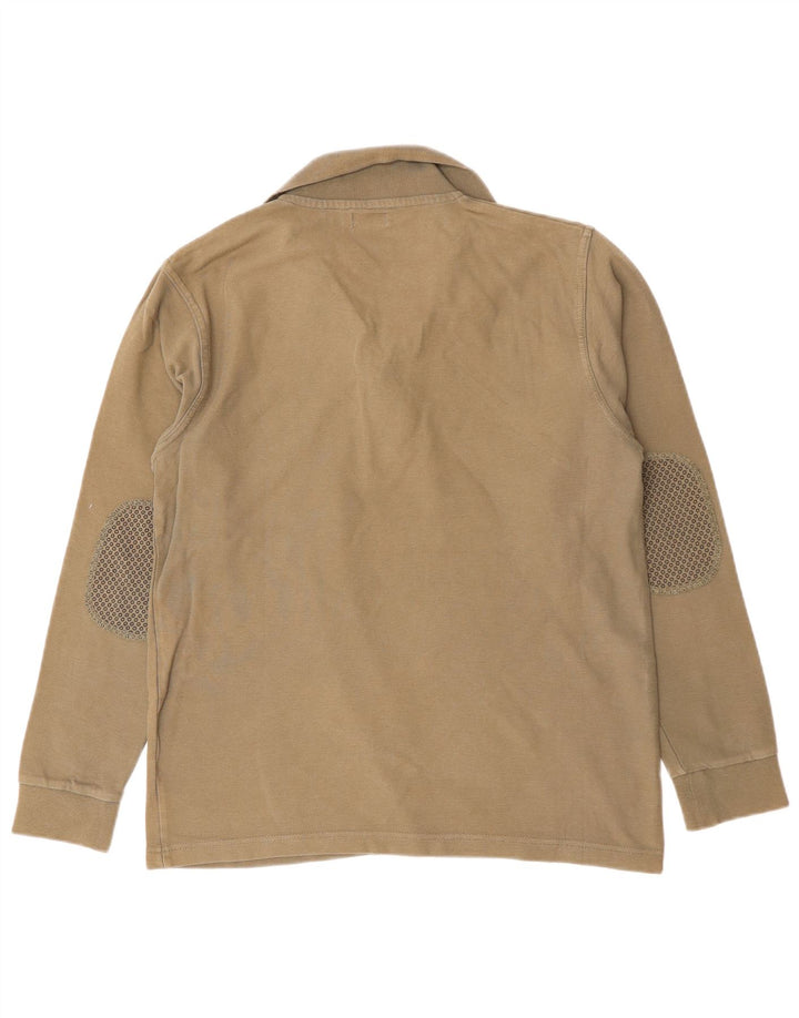 Męska koszulka polo z długim rękawem AVIREX, średnia bawełna khaki