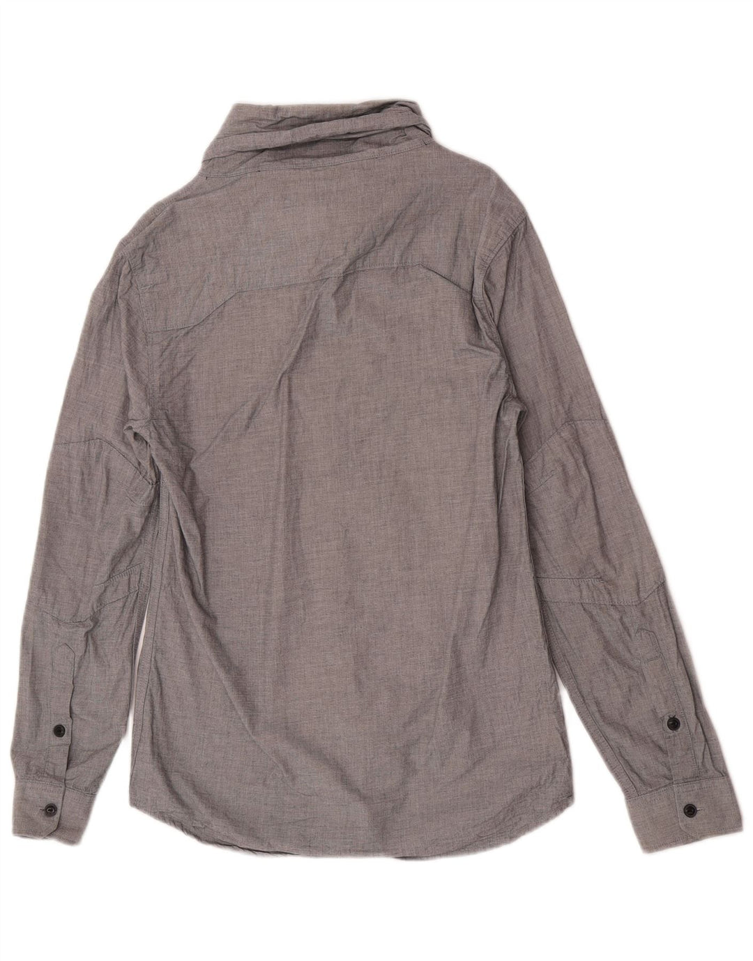 Męska koszula Jack & Jones z wywijanym dekoltem, mała, szara, bawełniana