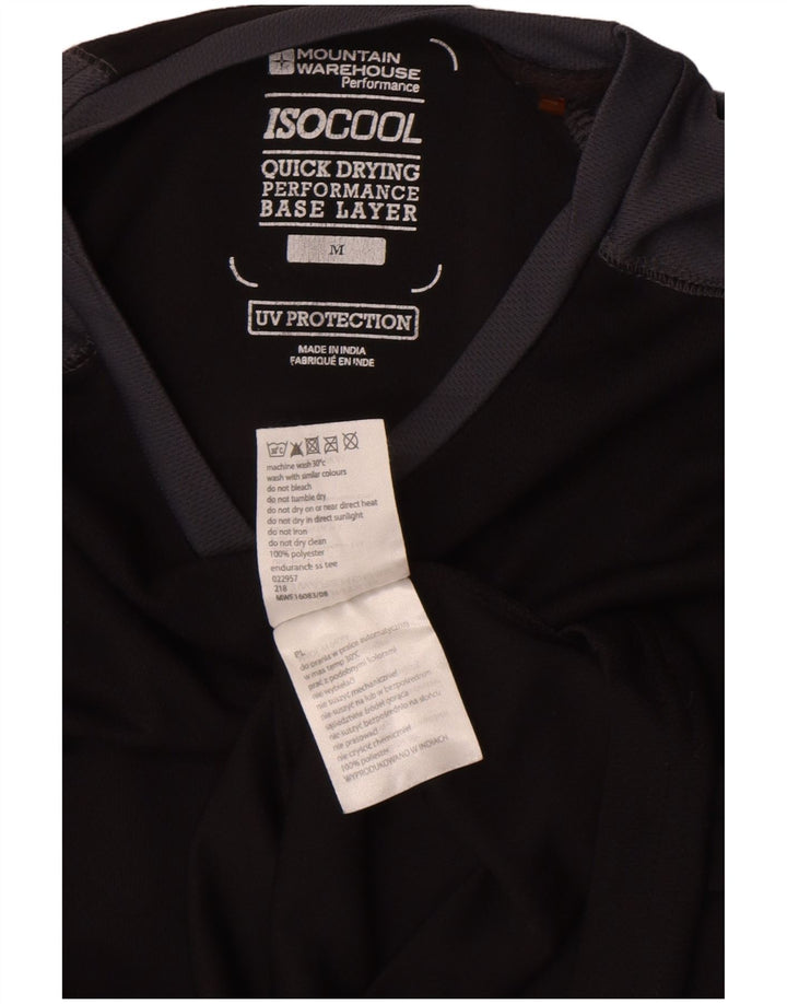 Męski T-shirt Mountain Warehouse IsoCool, średni czarny kolor