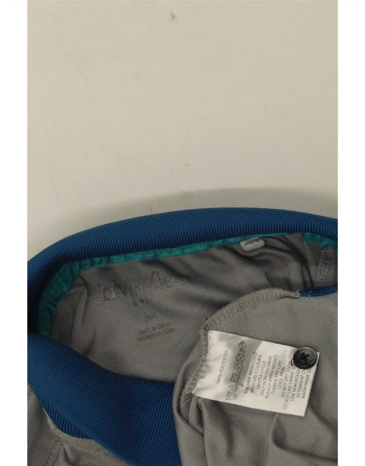 Męska koszulka polo Calvin Klein, poliester w kolorze średnioszarym