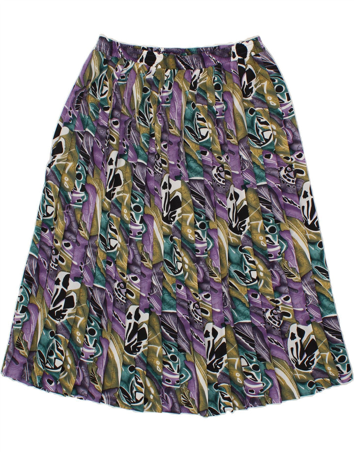 VINTAGE Womens Abstract Pattern A-Line Skirt UK 14 Medium W30  Purple Vintage Vintage and Second-Hand Vintage from Messina Hembry 