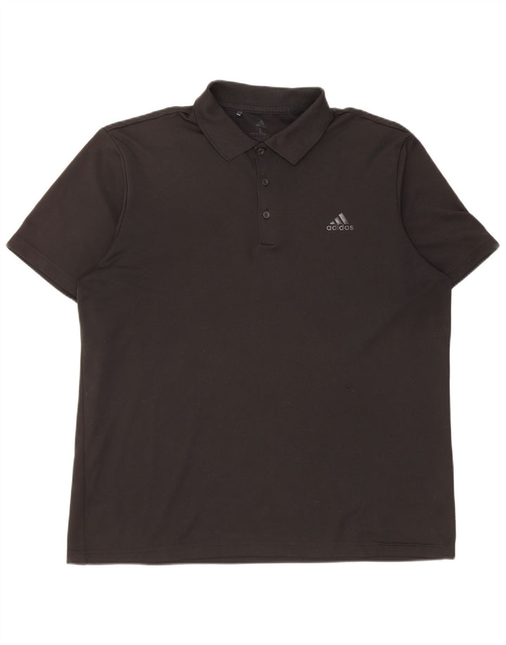 Męska koszulka polo Adidas, duża, czarna
