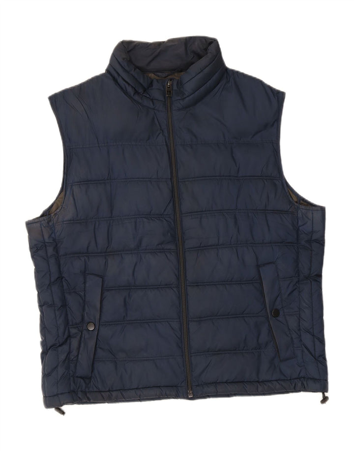 Męska wyściełana kamizelka ZARA UK 42 XL, granatowa, poliester