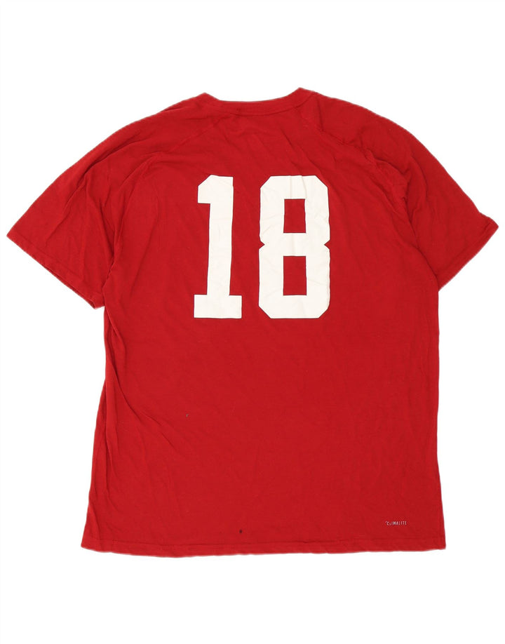 Adidas Męska koszulka z grafiką Indiana Top XL Czerwony Poliester