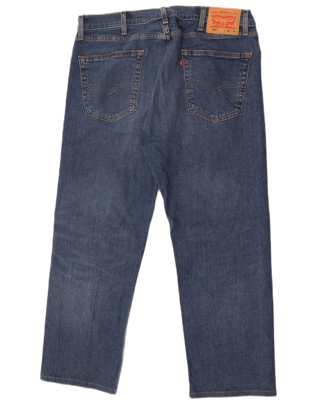 Męskie jeansy Levi's 505 Straight W38 L30 Niebieskie bawełniane