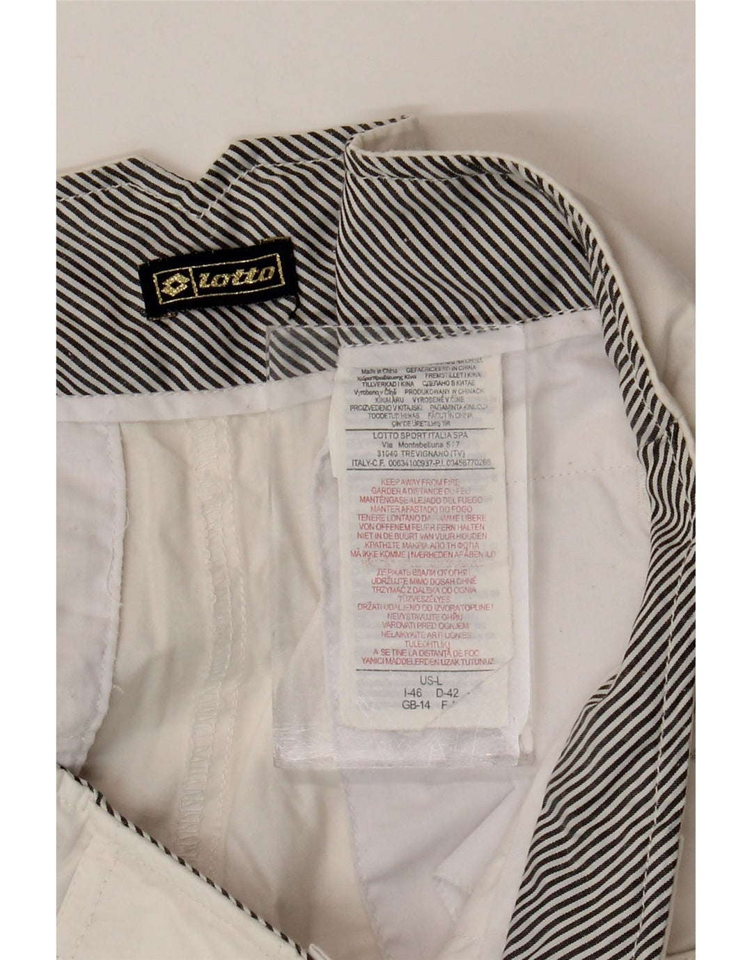 Damskie bermudy Lotto UK 14 Medium W30 Biała bawełna