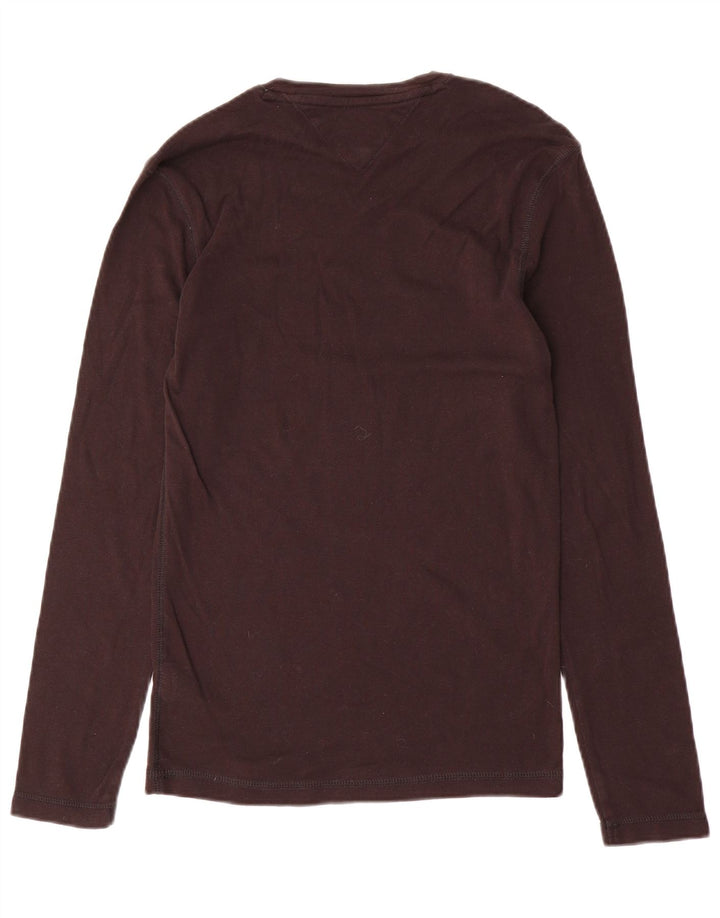 Damski top z długim rękawem Tommy Hilfiger UK 12, średniobrązowy, bawełniany