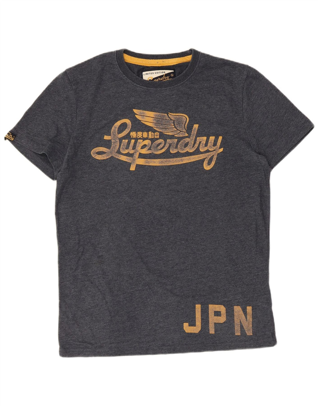 Męski T-shirt z grafiką Superdry, duży, granatowy, bawełniany