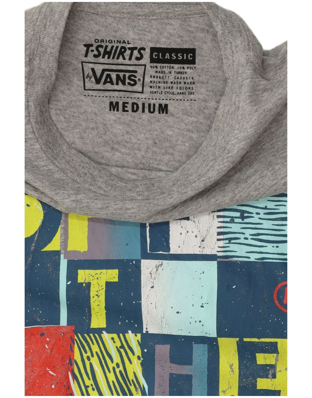 Męski T-shirt z grafiką Vans, średnioszary, bawełniany