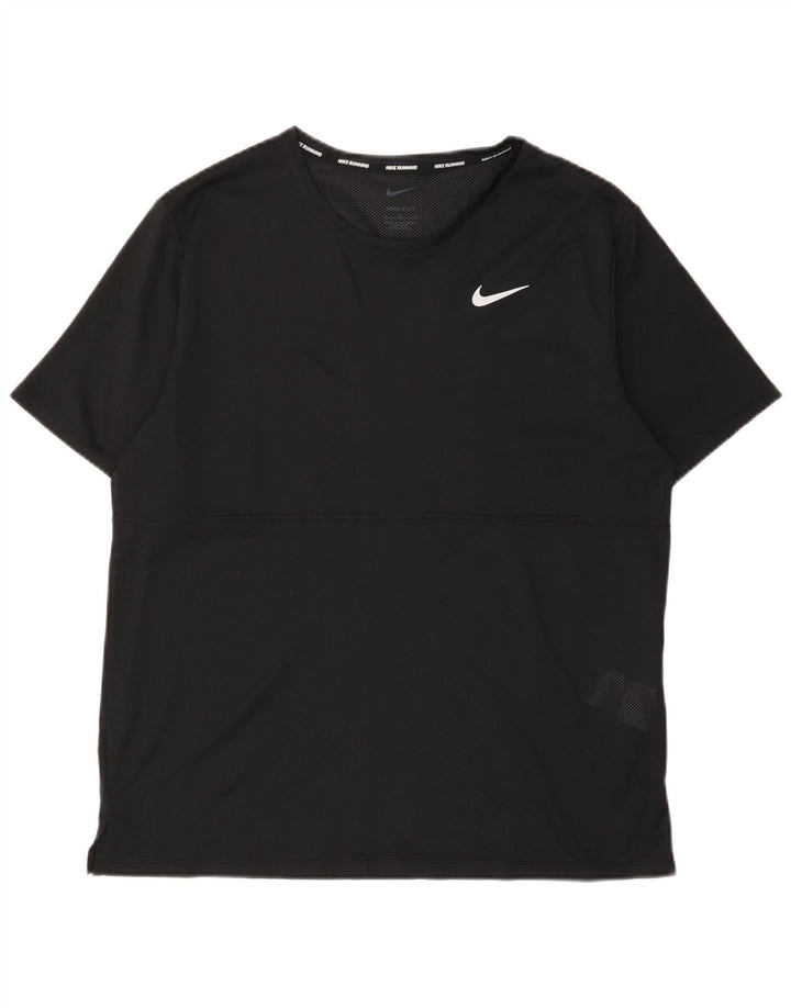 Męski T-shirt Nike Dri Fit, duży, czarny, poliestrowy