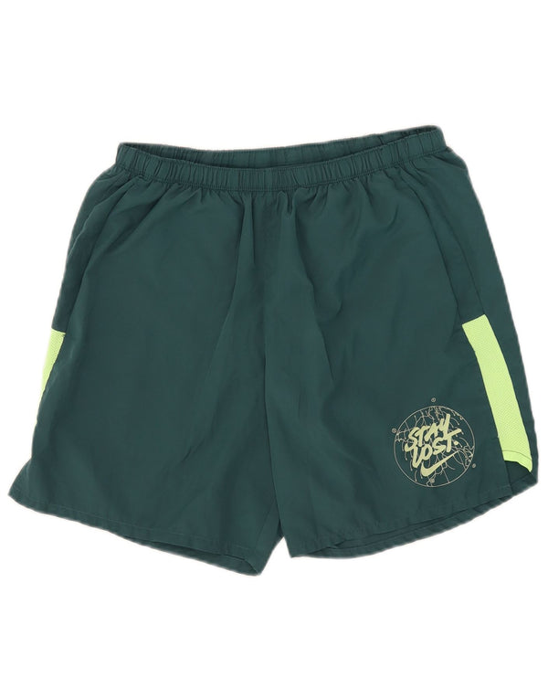 Męskie spodenki sportowe Nike Dri Fit Graphic, duże, zielone, poliestrowe bloki kolorów