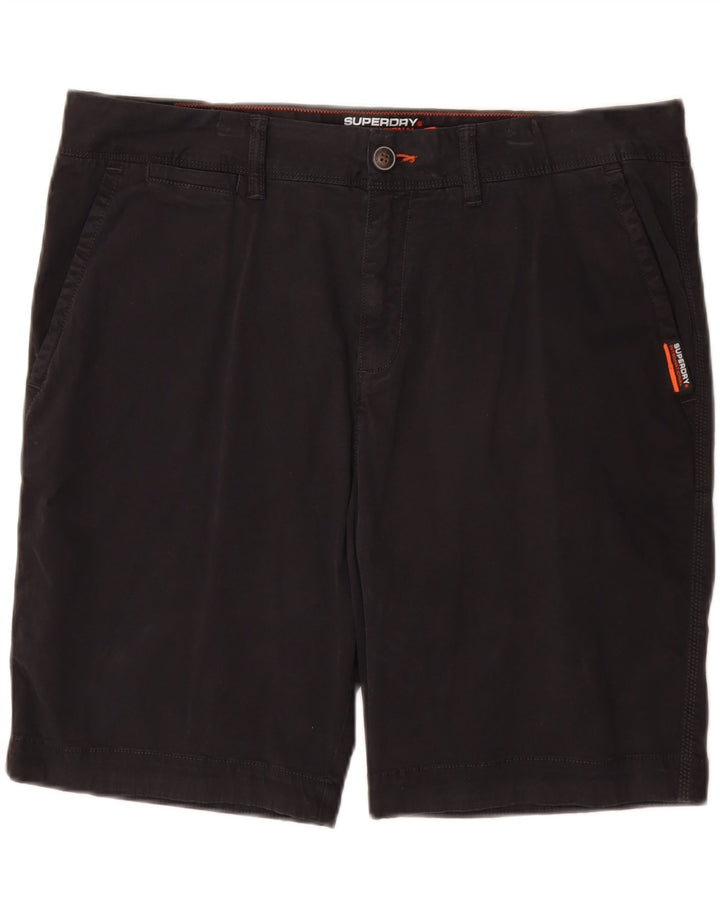 Męskie spodenki Chino Superdry W36, duże, czarne, bawełniane