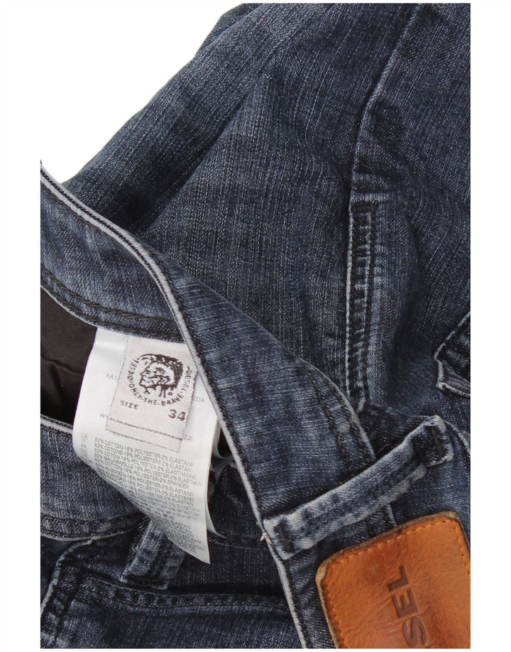 DIESEL Damskie proste dżinsy W34 L34 Granatowe, bawełniane