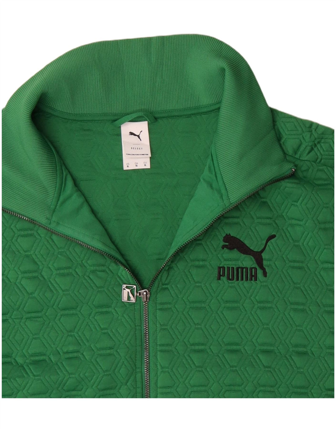 Męska kurtka dresowa Puma XL Zielony geometryczny poliester