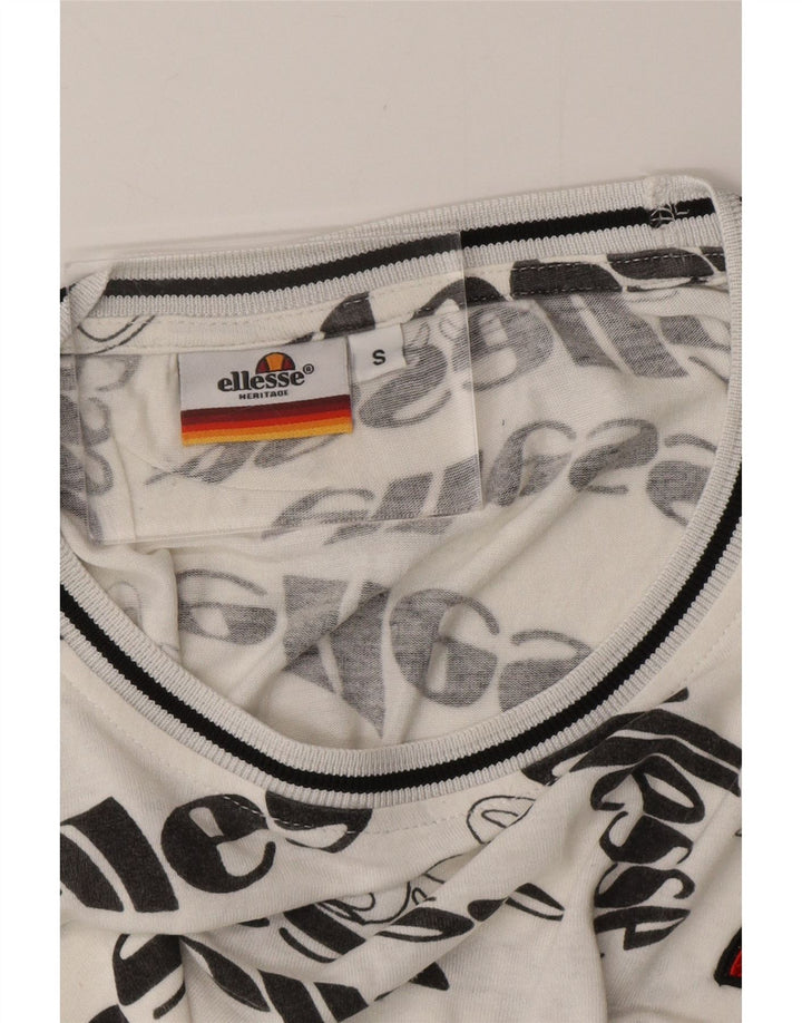 Męski T-shirt z grafiką ELLESSE, mały, biały