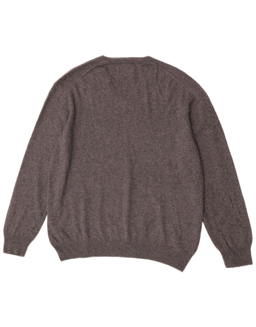 Męski sweter Marks & Spencer Blue Harbor z dekoltem w kształcie litery V, XL, szary, wełniany