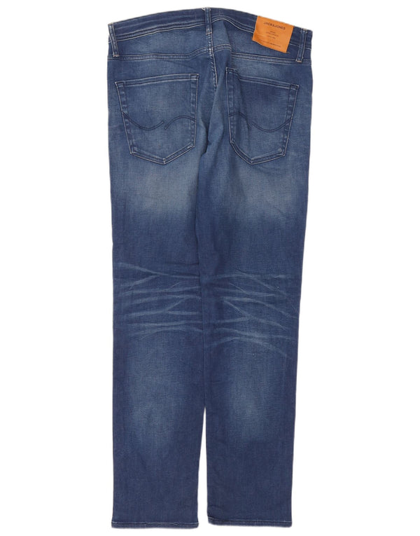 Jack & Jones Mens Tim Slim Straight Jeans W34 L32 Blue