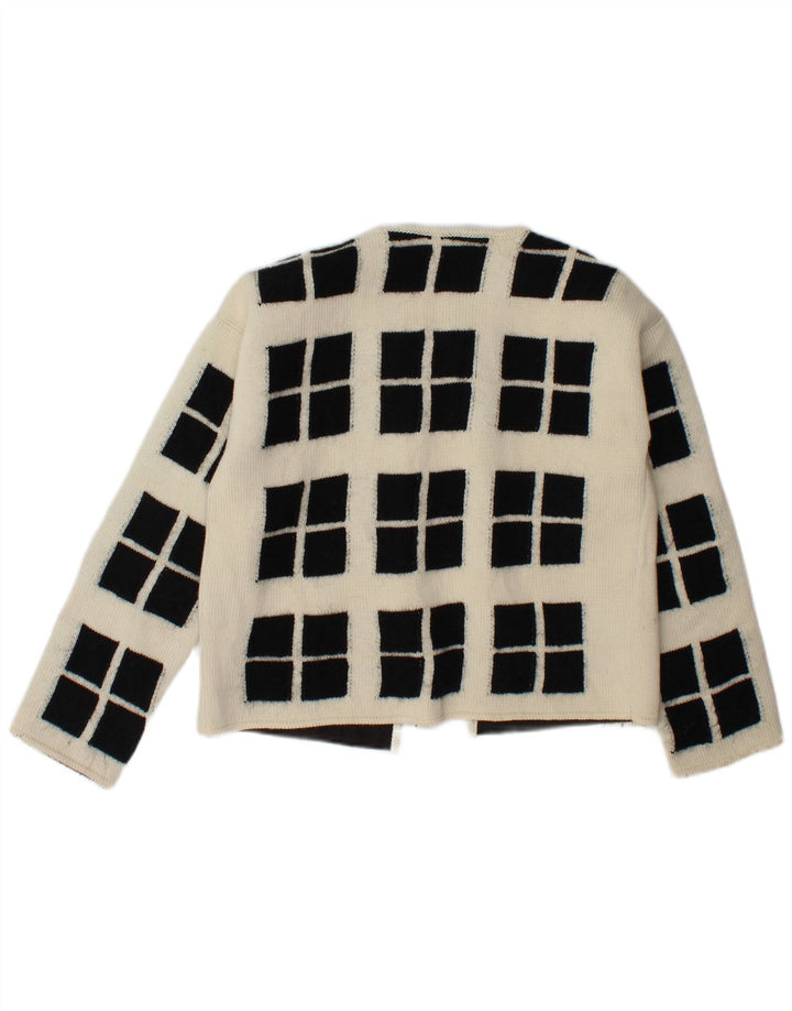 Damski sweter rozpinany Seventy IT 42, średni, złamany biały geometryczny
