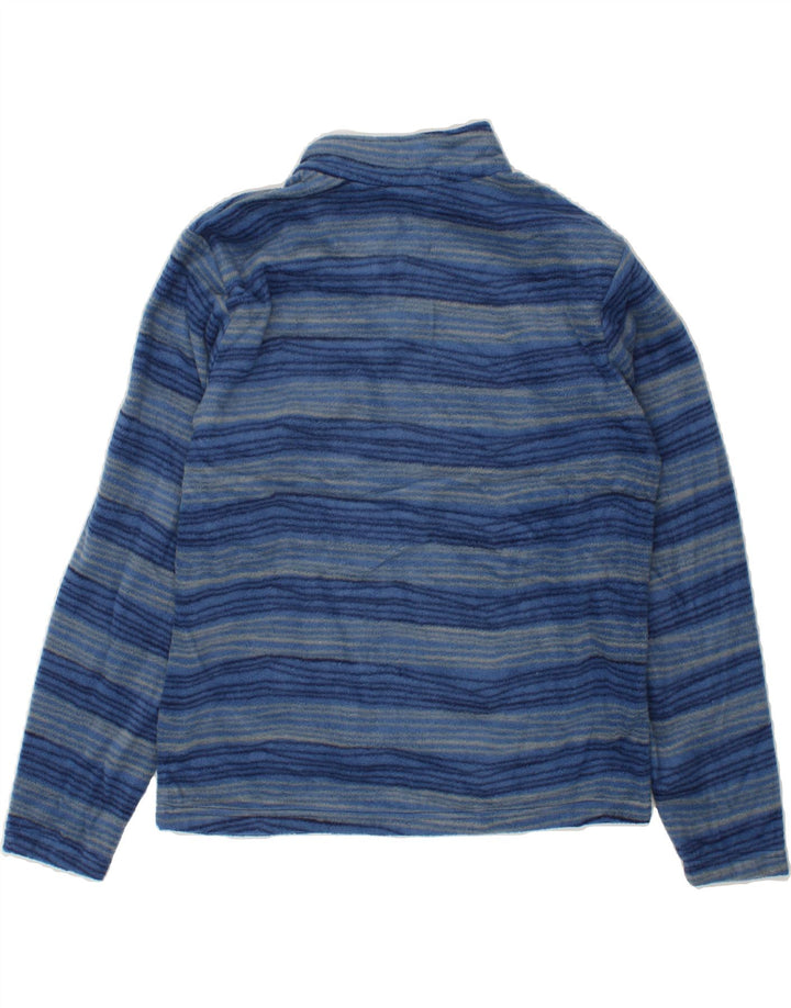 EDDIE BAUER Boys Fleece Jacket 14-15 Years Large Blue Striped Polyester Vintage Eddie Bauer and Second-Hand Eddie Bauer from Messina Hembry 