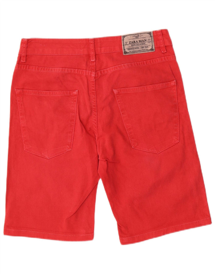 Męskie spodenki jeansowe Zara EU 40 Medium W31 Czerwone