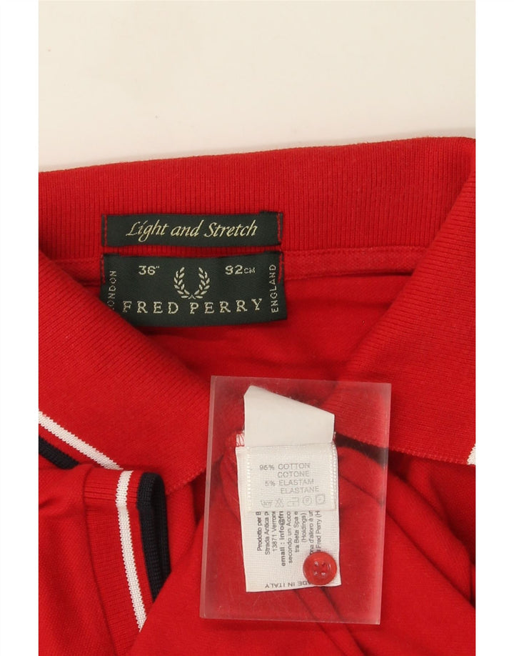 Męska koszulka polo Fred Perry, mała, czerwona, bawełniana