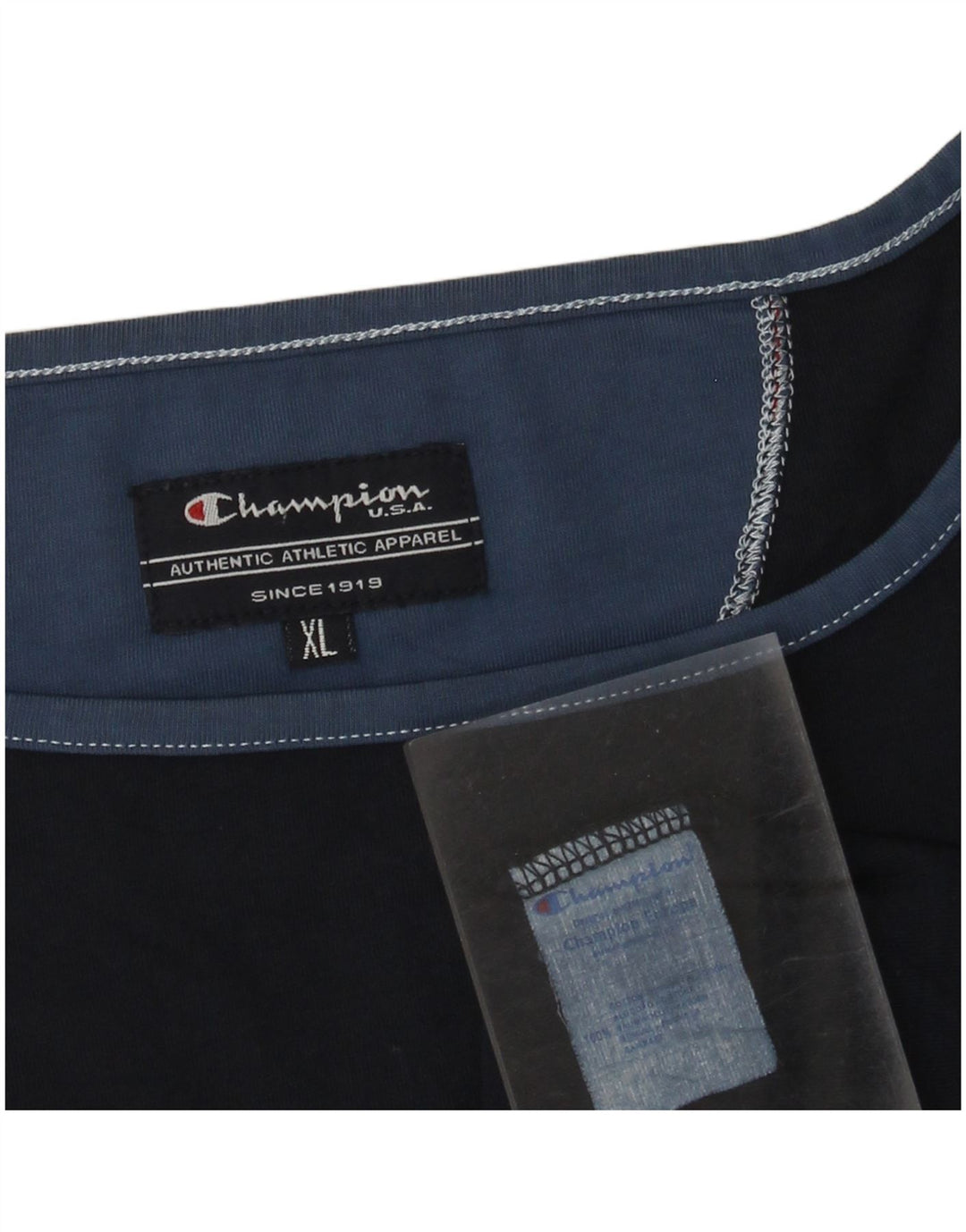 Damski top Champion z rękawem 3/4, UK 18 XL, granatowy, bawełniany