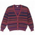 Męski sweter rozpinany w stylu vintage IT 50 Średni wielobarwny geometryczny