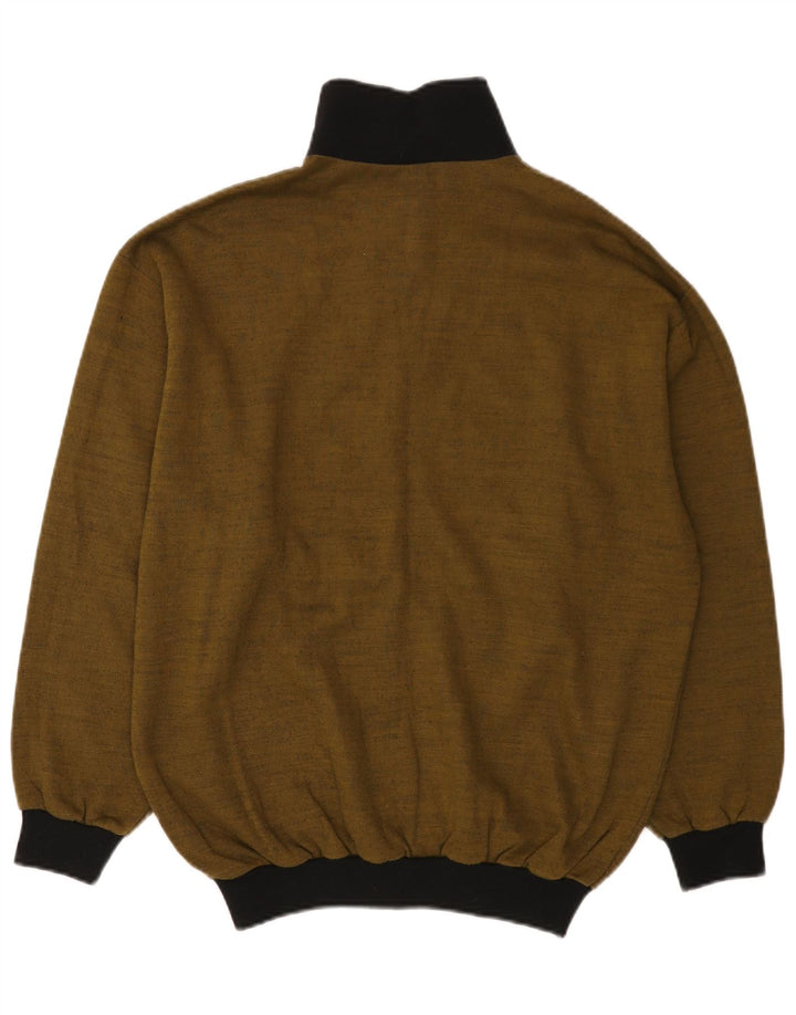 Męski sweter rozpinany z grafiką VINTAGE, duży, w kolorze khaki