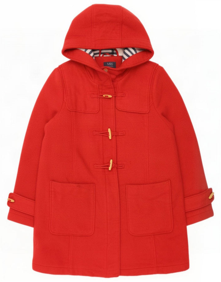 Marks & Spencer Damski płaszcz oversize z kapturem i kapturem UK 18 XL Czerwony Poliester