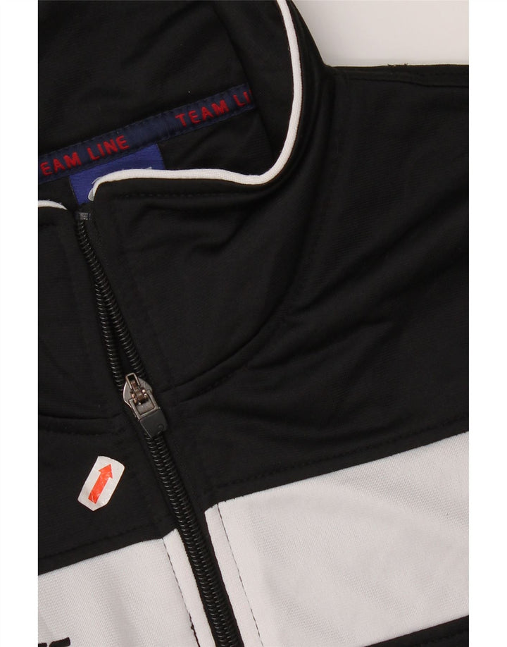 Męska kurtka dresowa Asics z grafiką, średnia czarna, poliester z blokami kolorów