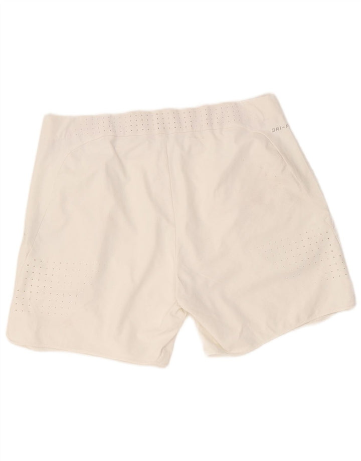 Damskie spodenki sportowe Nike Dri Fit UK 16, duże, białe, poliestrowe