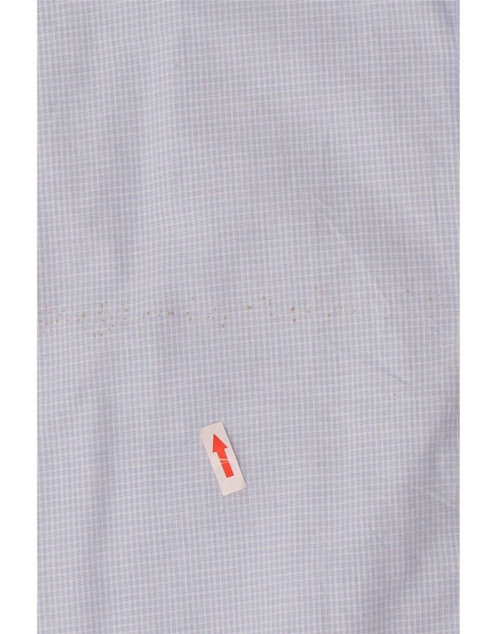 Męska koszula z krótkim rękawem Chaps Easy Care XL w niebieską kratkę, bawełniana