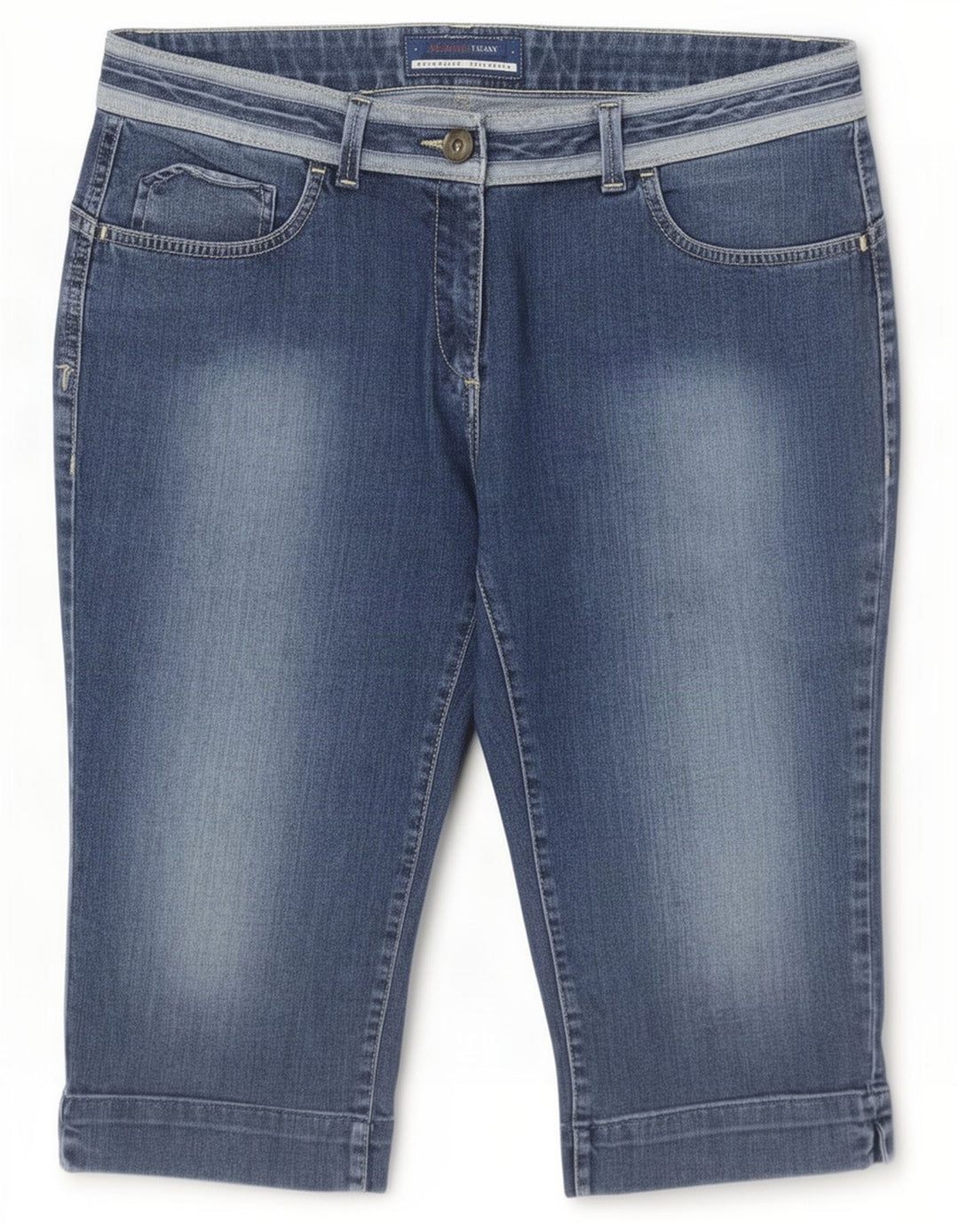 Damskie bermudy jeansowe Trussardi, duże W32 niebieskie