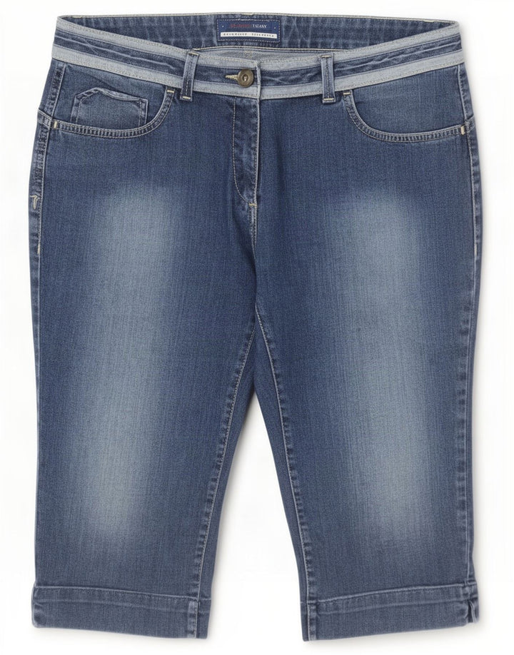 Damskie bermudy jeansowe Trussardi, duże W32 niebieskie