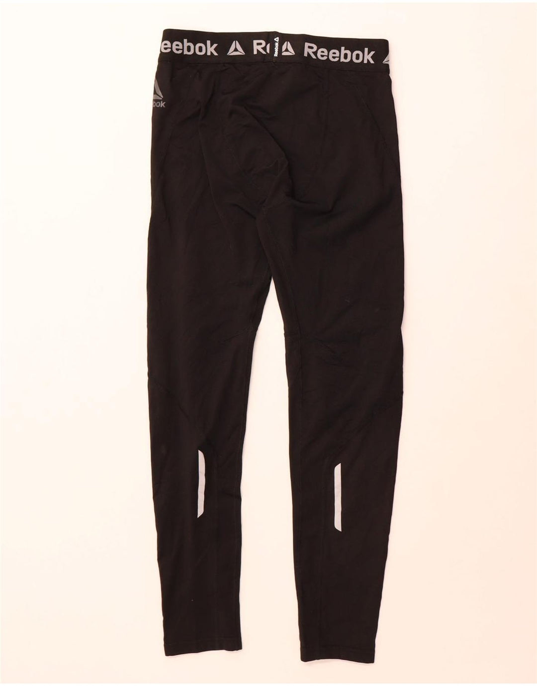 Męskie legginsy Reebok z grafiką, średni czarny poliester