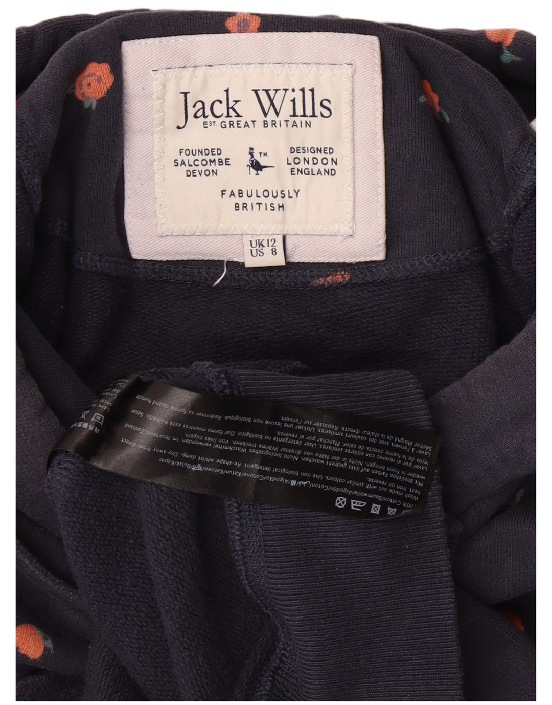 Damski sweter z kapturem Jack Wills, UK 12, średni granatowy, bawełniany