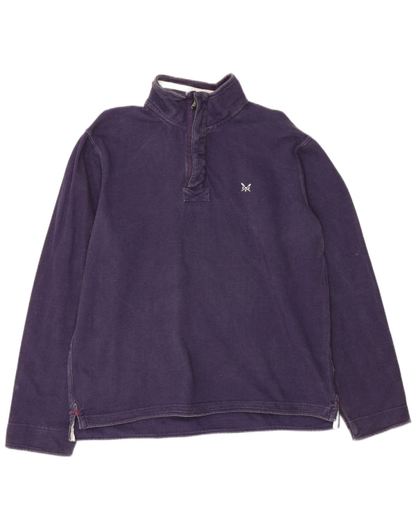 Crew Clothing Męska bluza z zamkiem błyskawicznym, sweter XL, granatowa, bawełniana