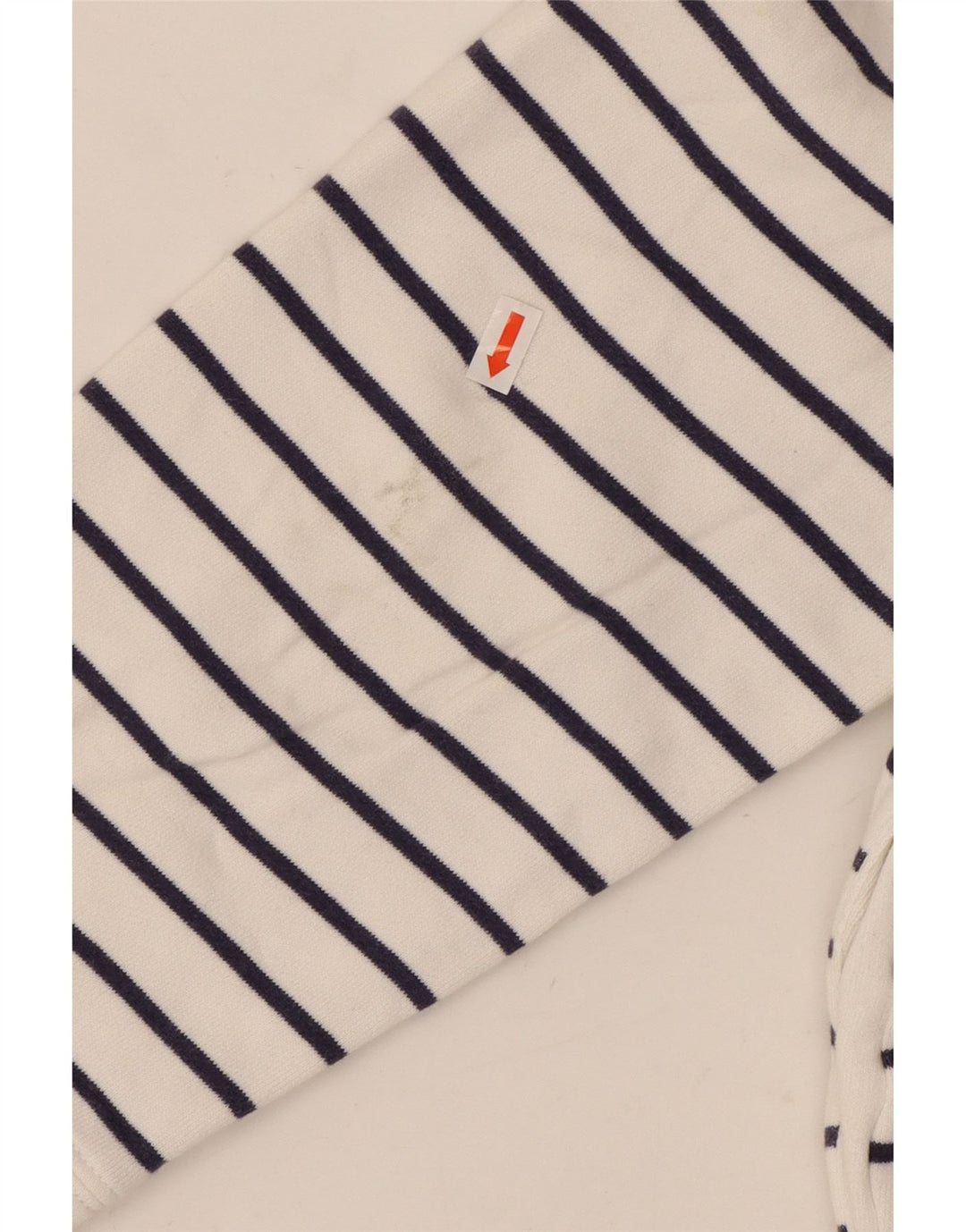 CREW CLOTHING Damski sweter z zamkiem błyskawicznym UK 14 w duże białe paski