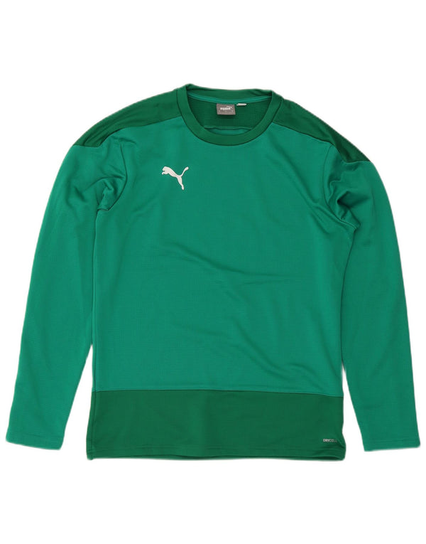 Męska koszulka Puma z długim rękawem, średnia zieleń