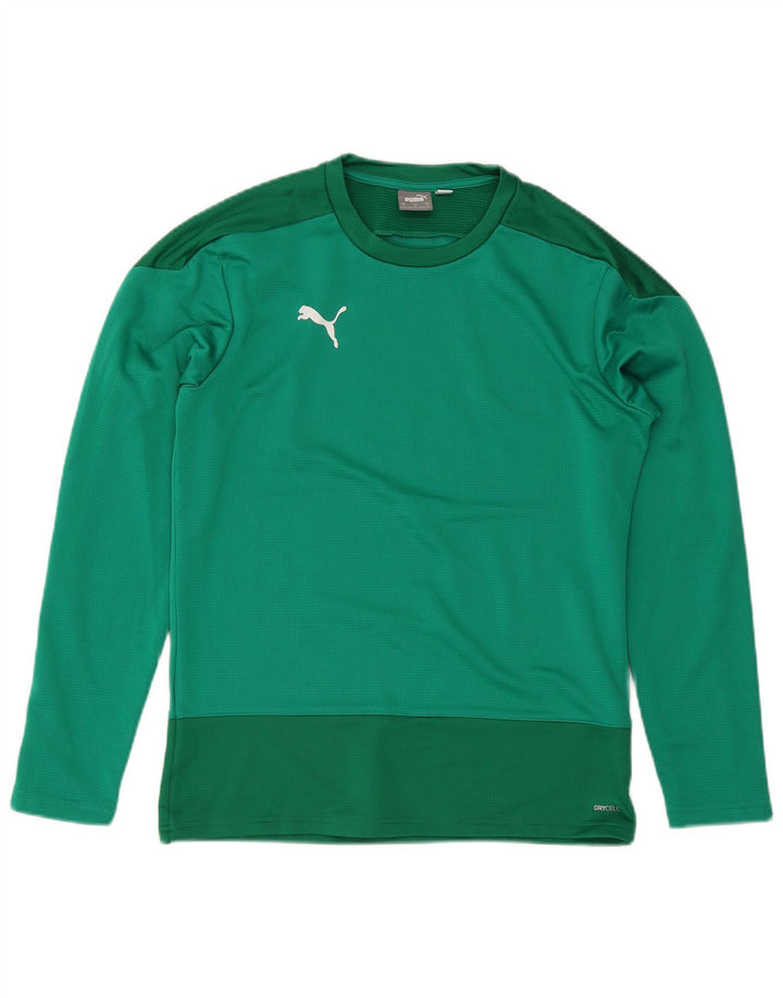 Męska koszulka Puma z długim rękawem, średnia zieleń