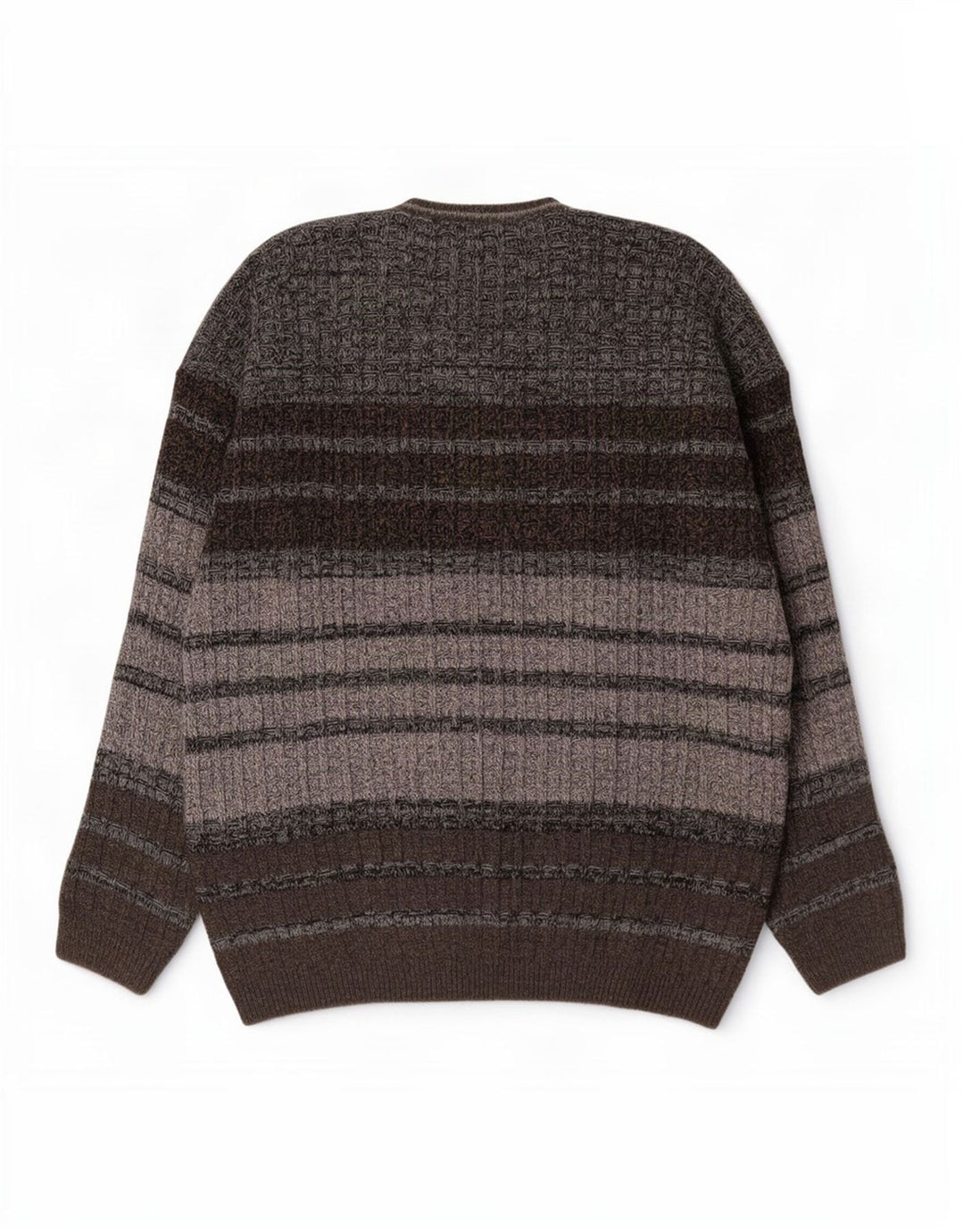 Męski sweter z dekoltem w kształcie litery V Tris Line IT 54 XL, szara wełna w paski