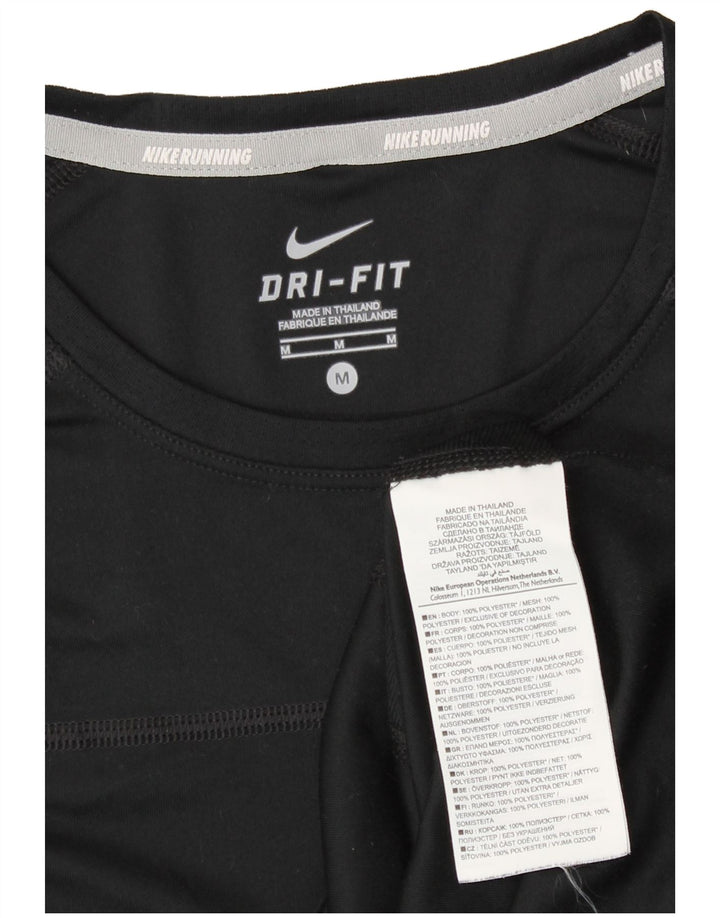 Damska koszulka Nike Dri Fit Top UK 12, średni czarny poliester