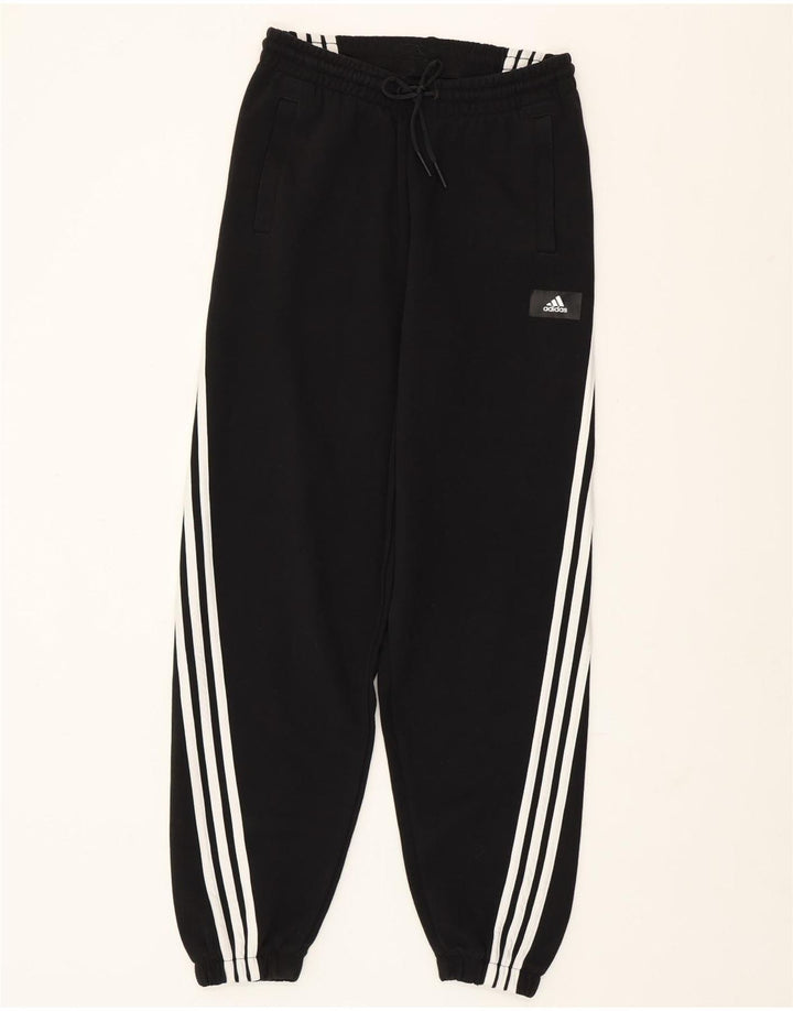 Damskie spodnie dresowe ADIDAS Joggers UK 8/10 Małe, czarne, bawełniane