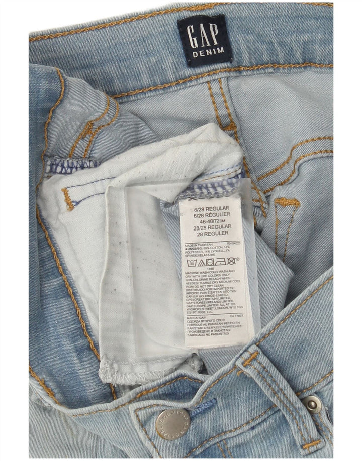 Damskie jeansy Gap Regular Skinny W28 L28 Niebieskie bawełniane