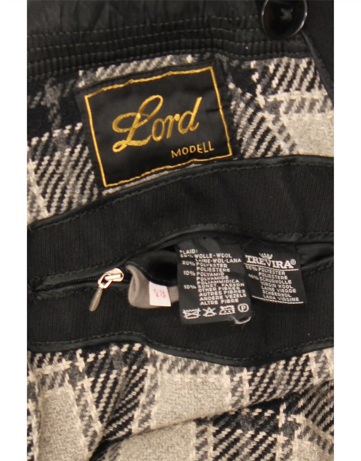 Męski trencz LORD IT 48 Średniej czarnej wełny